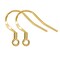 Gold Fishhook Earring Hooks - 120 PCS/60 Pairs 18K Gold Plated Hypoallergenic Ear Wires Fish Hooks for Jewelry Making, Jewelry Findings Parts with 120 PCS Rubber Earring Backs Stopper for DIY Earrings